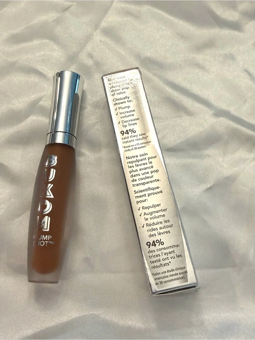 Buxom Plump Shot Sheer Tint Collagen-Infused Lip Serum Gloss GET NAKED New